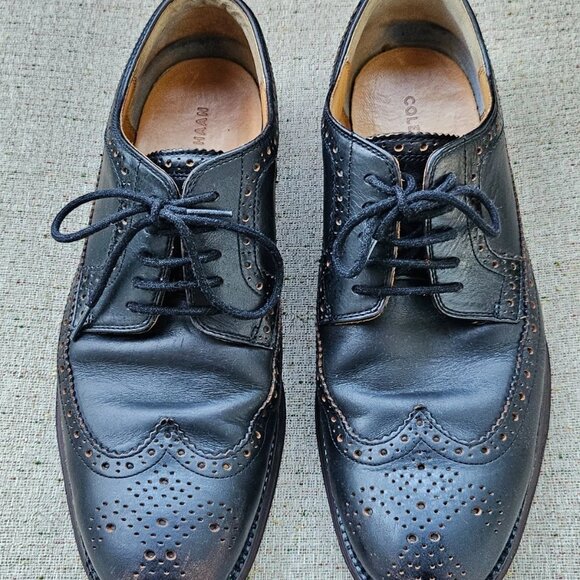 Cole Haan Men Oxford Shoes Black Genuine Leather Upper Lace Up Sneaker Size 11.5 main image 9